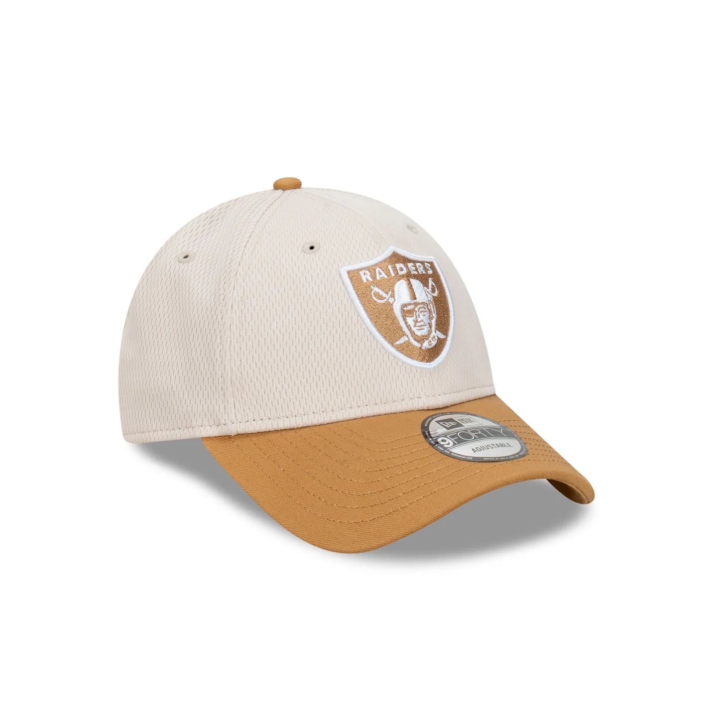 Las Vegas Raiders Hat - Dashmark Wheat 2-Tone NFL 9Forty Strapback Cap - New Era